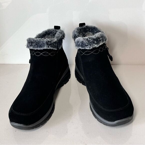 Skechers Easy Going Fall Essential Water Repellent Suede Faux Fur Boots - Picture 3 of 6